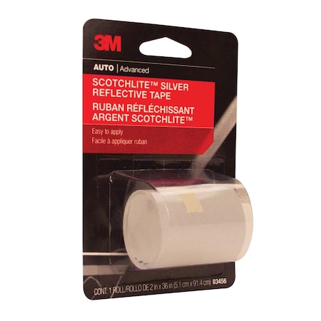 3M (TM) Scotchlite(TM) Reflective Tape 03456C, 2 in x 36 in, Silver 3456